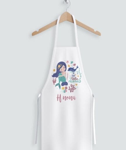 Ποδιά νονάς με θέμα γοργόνα